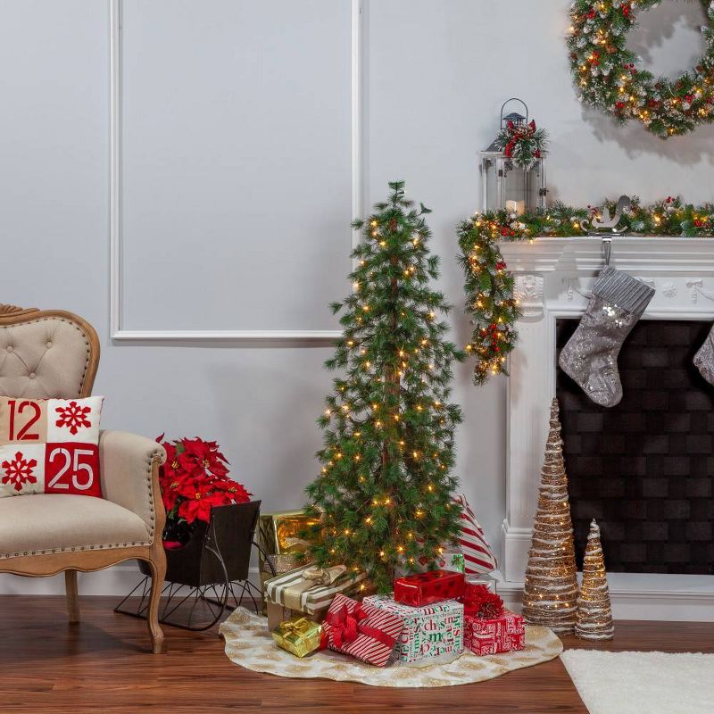 5ft Sterling Tree Company Flocked Alpine Tree Artificial Christmas Tree