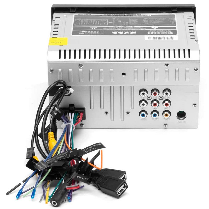 Planet Audio P70CPA-C Double DIN Bluetooth 6.75 Inch Touchscreen Multimedia Player with Apple CarPlay, Android Auto, and Backup Camera