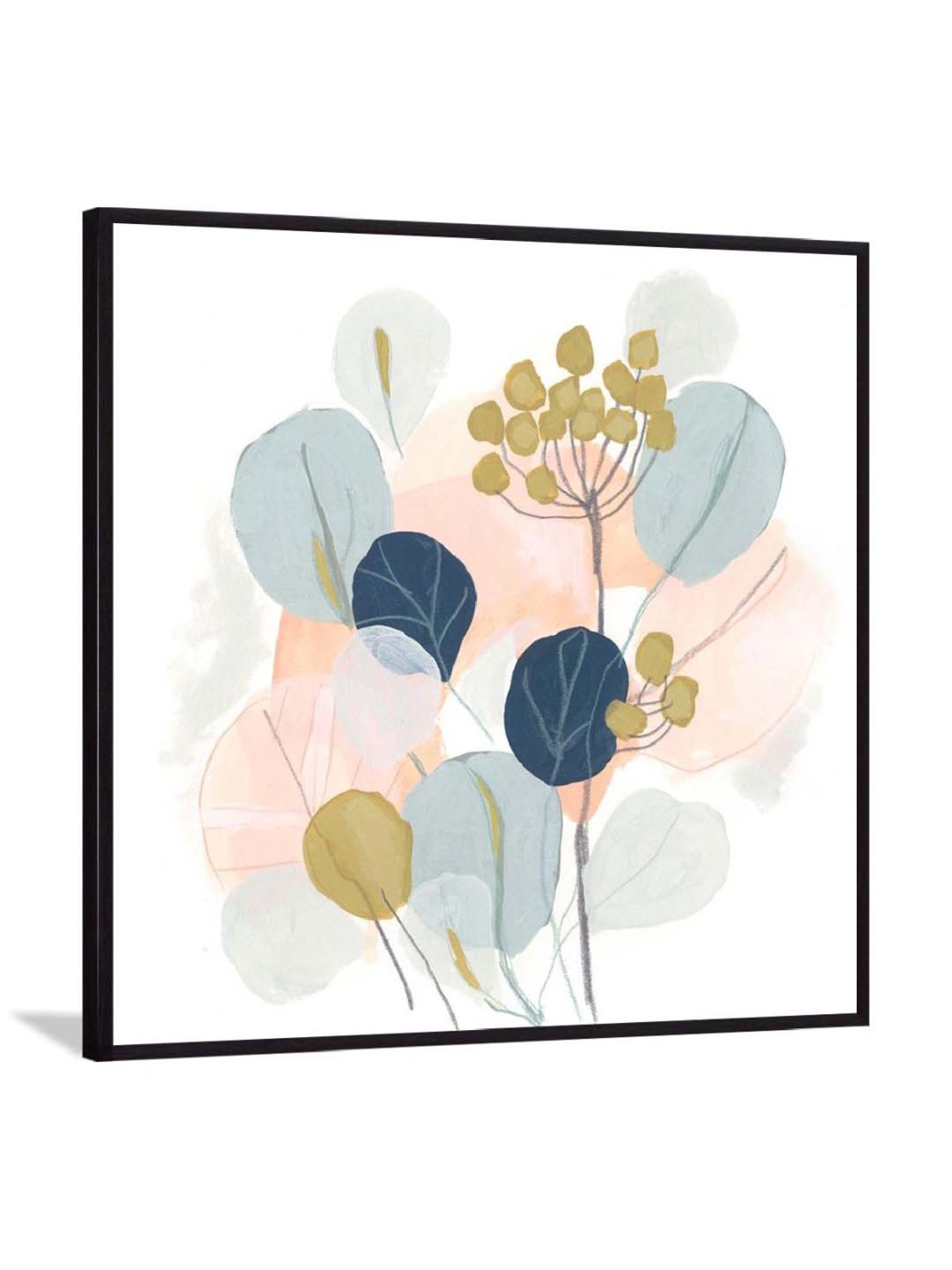 ARTE'VENUE Floral Mazurka Multicolor Canvas Wall Arts - Set of 4 (11 X 11 inch Each)