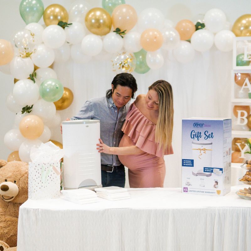 Diaper Dekor Diaper Pails Classic White Gift Set