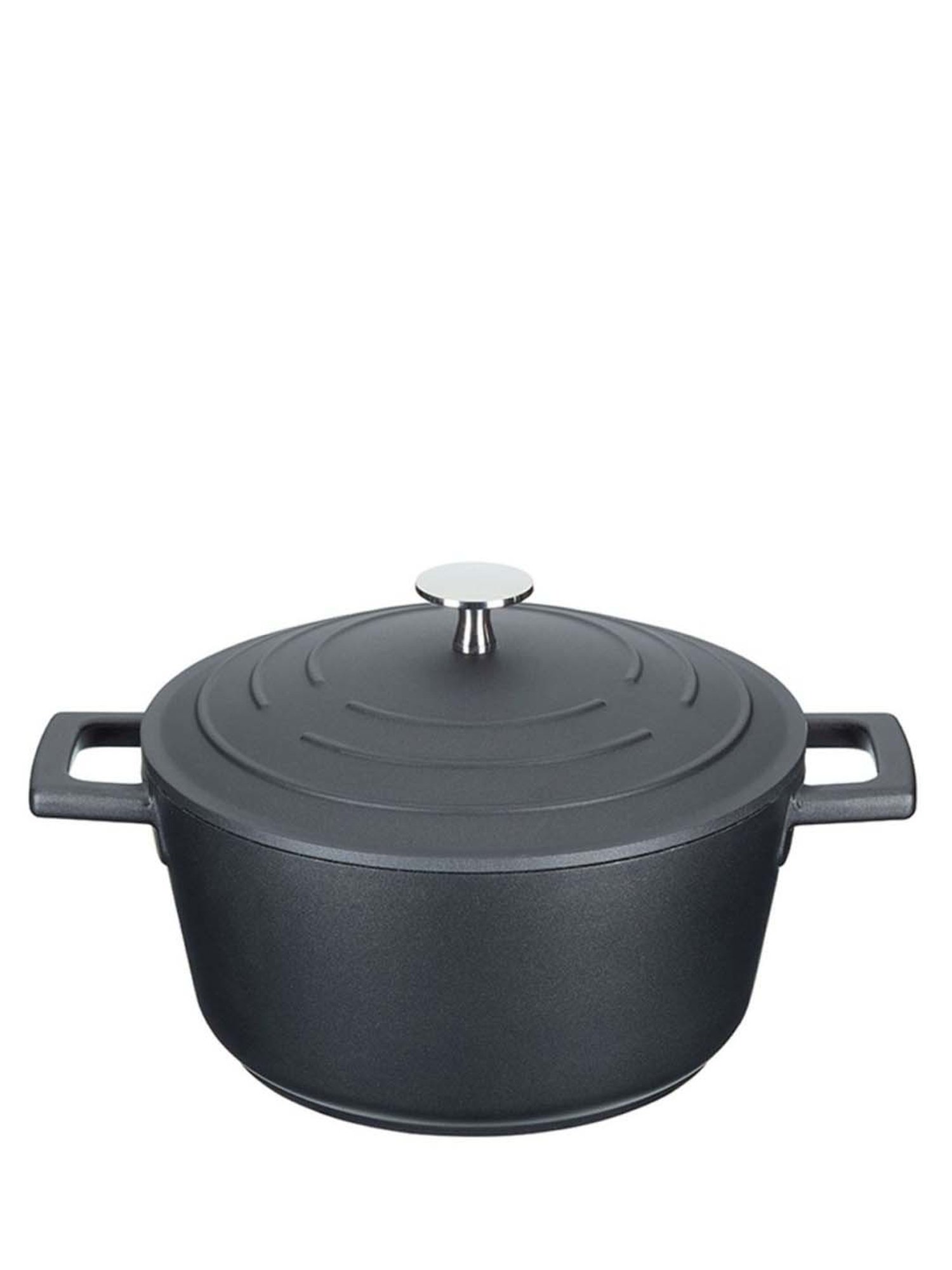 MasterClass Black Medium Aluminium Casserole - 2.5 Litre