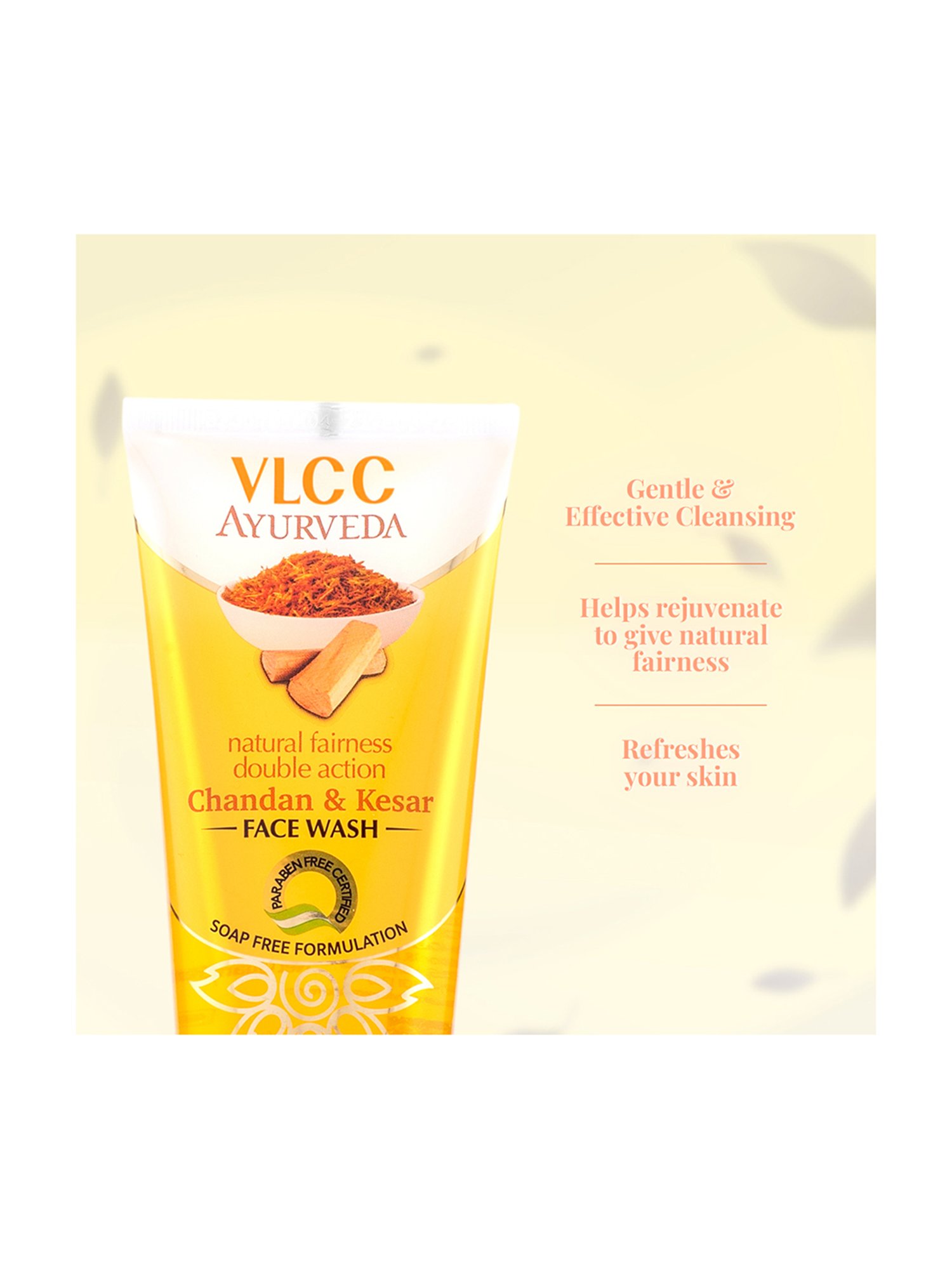 VLCC Ayurveda Natural Fairness Chandan & Kesar Face Wash - Pack of 2