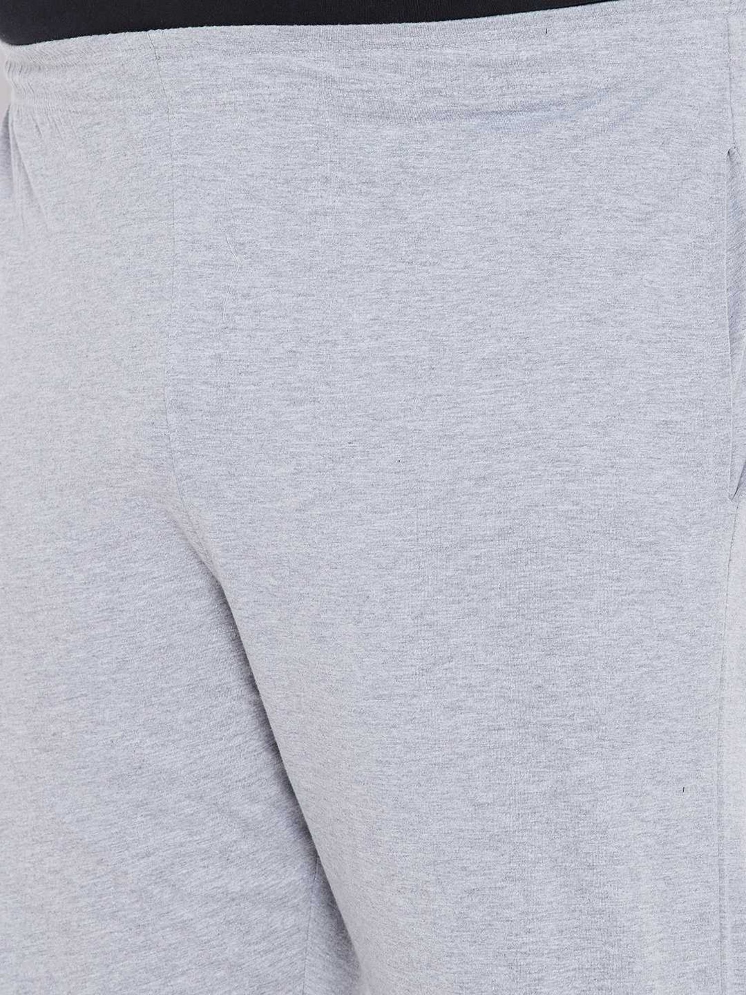 Bigbanana Light Grey Cotton Regular Fit Trackpants