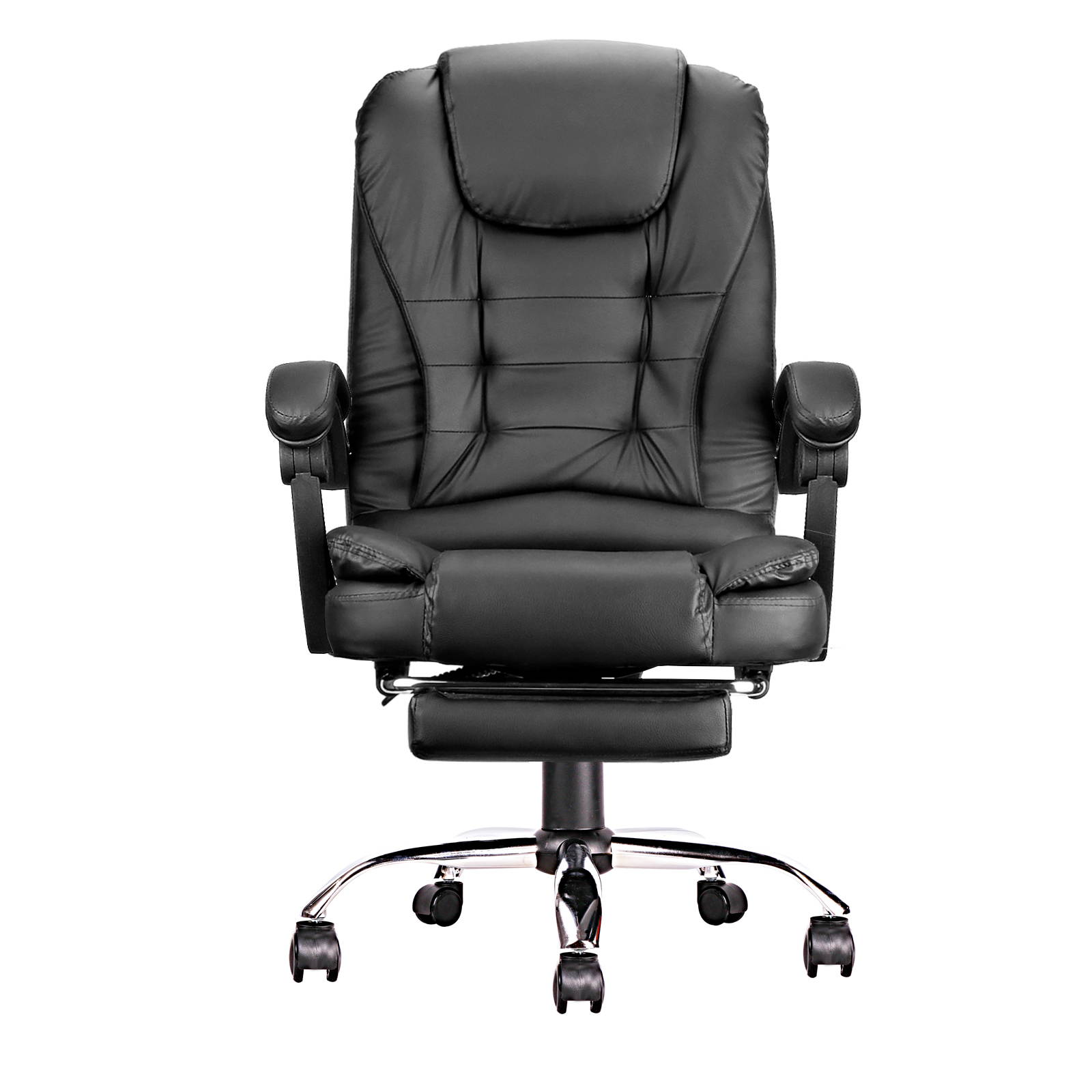 (Ship from US!!!)  High Back Office Swivel Chair, PU Leather Gaming Chair, Computer Chair, Desk Chair with Padded Armrests, Adjustable Height and Angle Ergonomic Task Chair with Lumbar Support