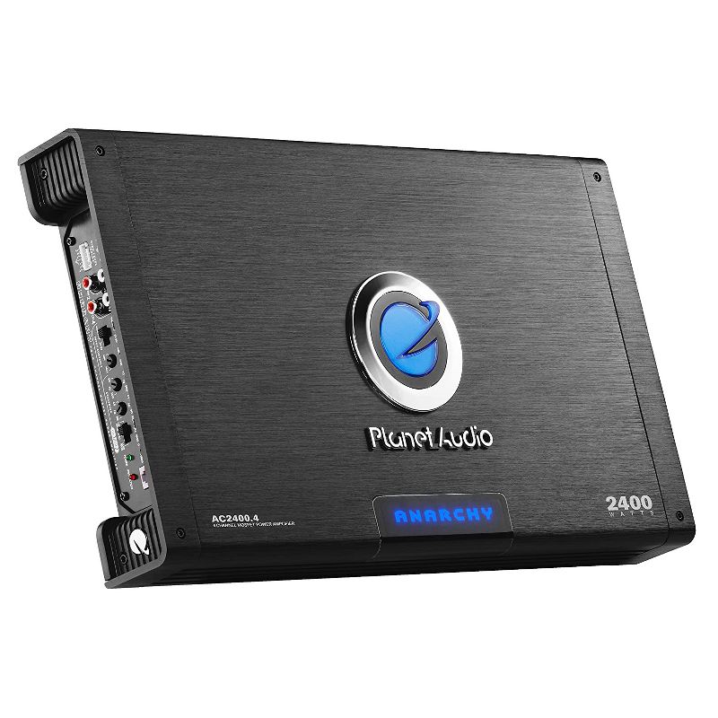 Planet Audio AC2400.4 Anarchy 2400 Watt 4 Channel Full Range Class A/B MOSFET Power 2-4 Ohm Stable Car Amplifier with Remote