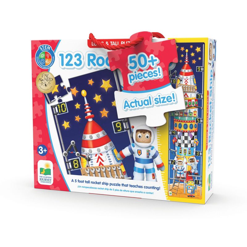 The Learning Journey Long and Tall Puzzles 123 Rocket Ship 50+ pcs