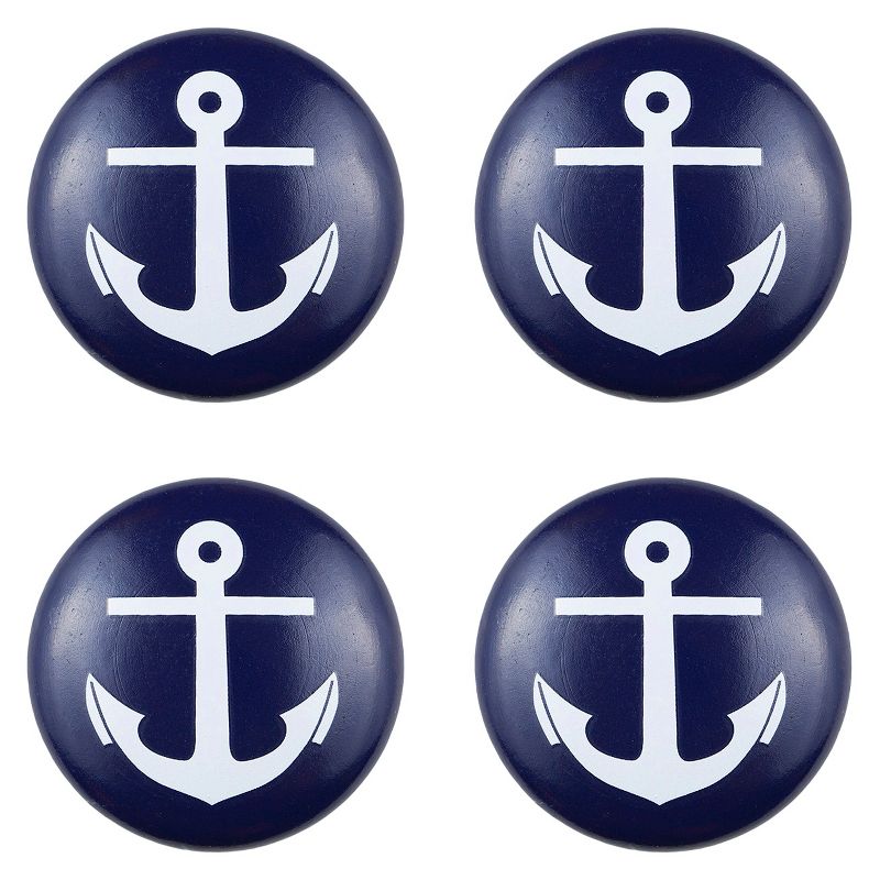 Sumner Street Home Hardware 4pc Anchor Painted Knob Blue