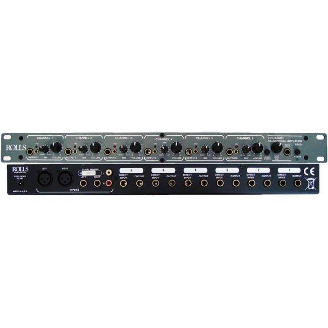 Rolls RA62C 6-Channel Headphone Amplifier, 1U Rackmount