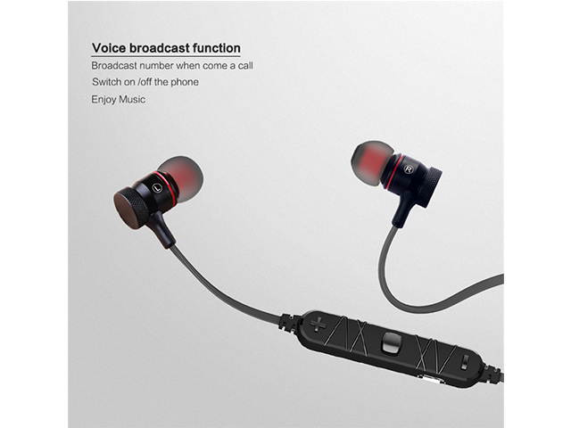 AutofeelSunriseoffice Mini Bluetooth Earphone Headset Wireless Headphone With Mic 3D Bass Stereo Neckband Sport Earbuds For Smartphone iPhone Xiaomi