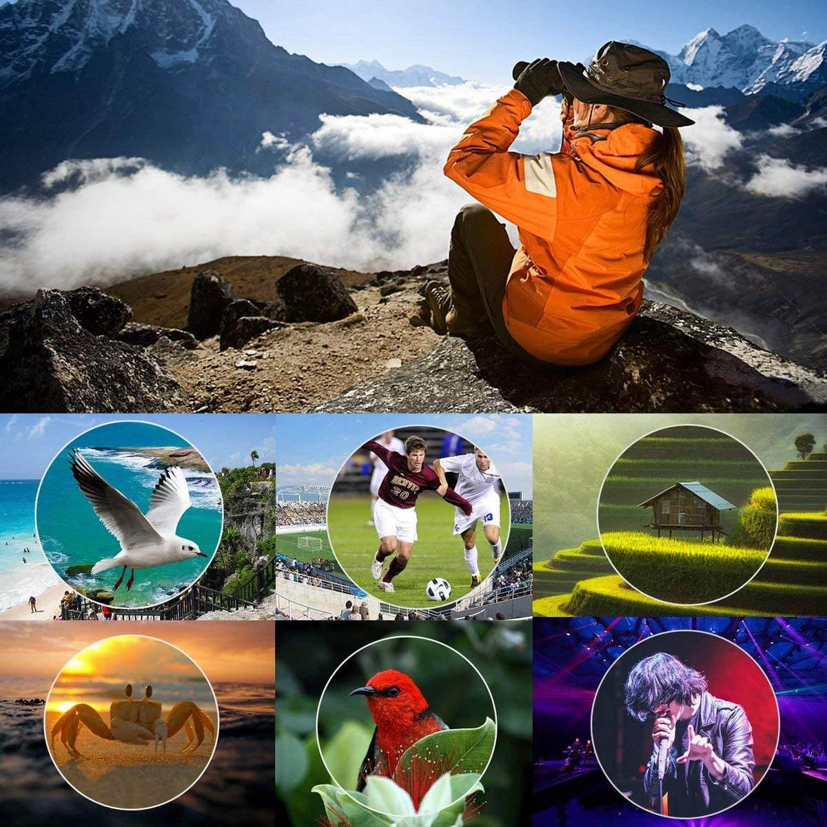 10x50 Powerful Binoculars for Adults with Low Light Night Vision, Large Eyepiece, 10 Seconds Quick Focus, Waterproof Wide Angle Compact-Binoculars-for-Adults-Bird-Watching, Hunting, Concerts