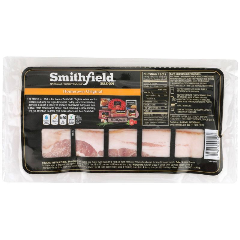 Smithfield Hometown Original Bacon - 12oz