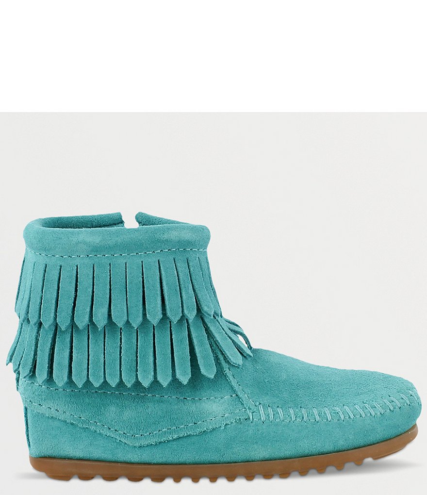 Minnetonka Girls' Double Fringe Suede Boots (Infant)