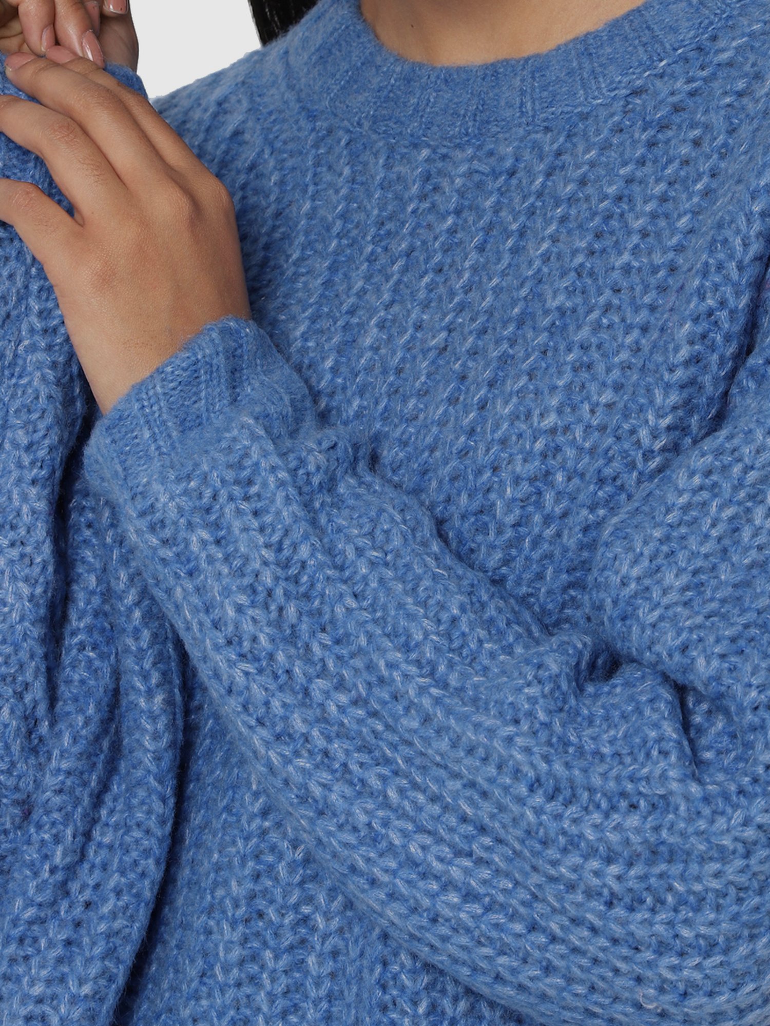 American Eagle Outfitters Sky Blue Quilted Pullover