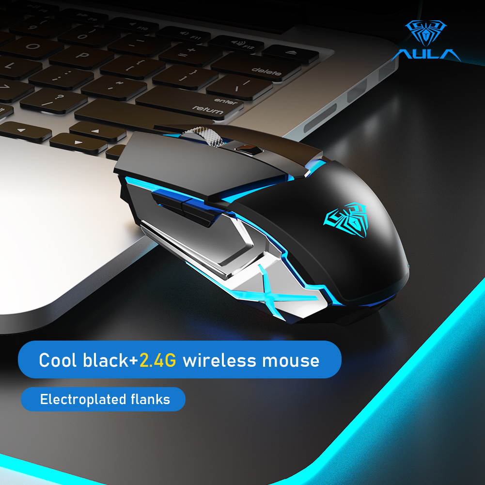 AULA SC400 Rechargeable 2.4G Wireless Gaming Mouse Cool Backlight and Greener charging design for laptop computer