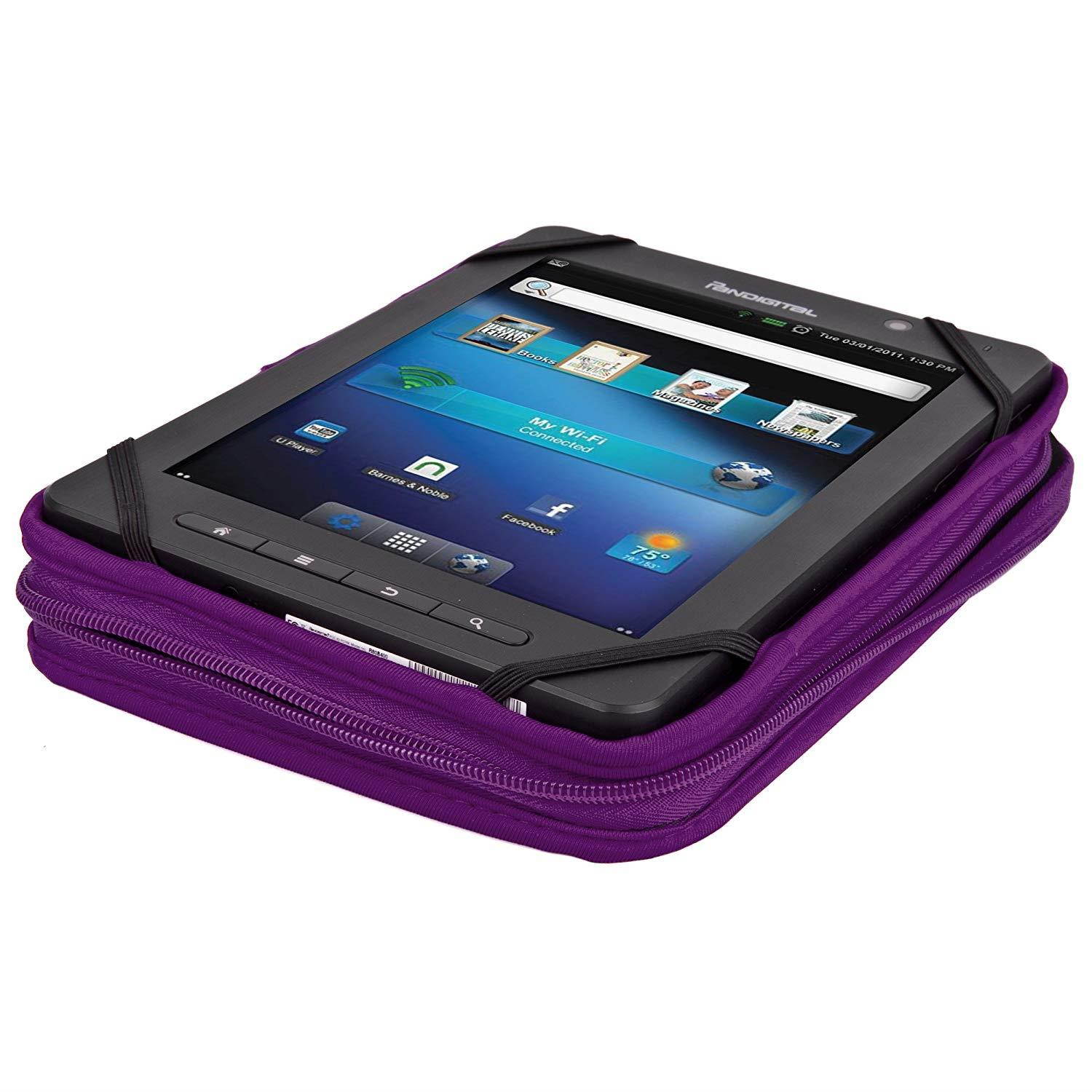 SumacLife Micro Suede Carrying Sleeve with Rear Pocket for 8-8.9 Inches Tablets (SLMSuede8BPUP)