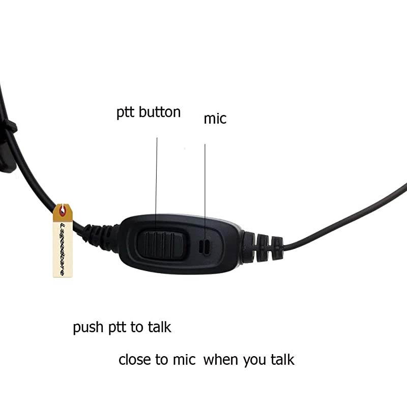 1 Pin G Shape Earhook Earpiece Headset PTT and Mic Compatible for HYT Hytera Two Way Radio TC1688 TC310 TC1688 TC310 TC320 etcMotorola Walkie Talkie Pack of 5 By