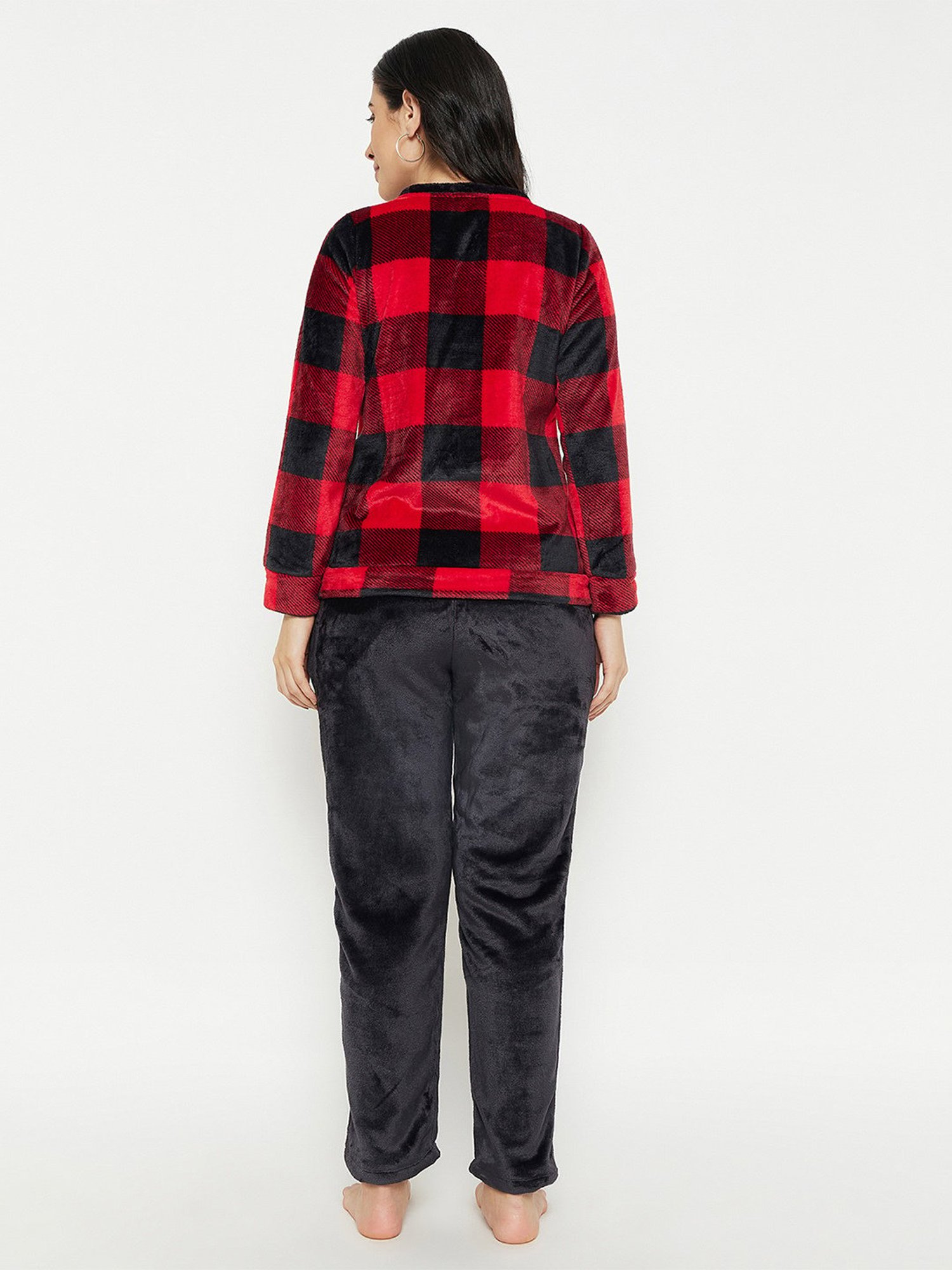 MADAME M Secret Red Checks T-Shirt With Pyjamas