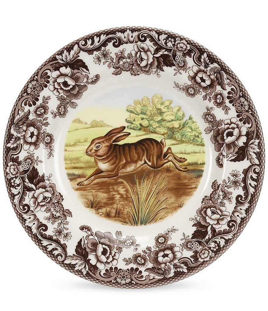 Spode Festive Fall Collection Woodland Rabbit Dinner Plate