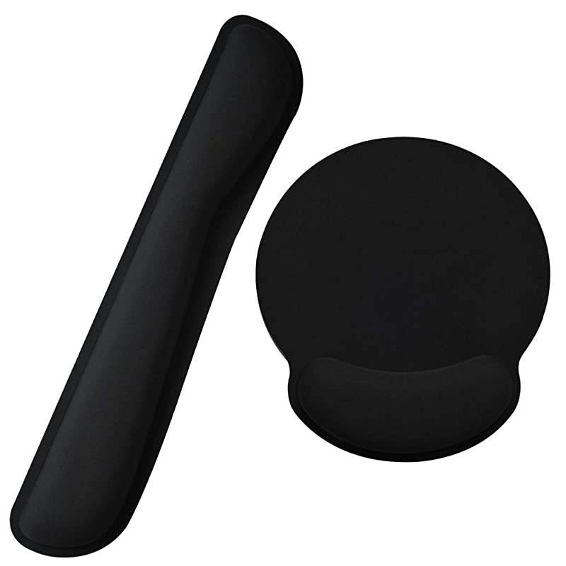 Mouse Pad  Memory Foam Mouse Wrist Rest Support Pad Nonslip Base for Office Home Laptop Mac Computer Ergonomic Support for Comfortably Typing Gaming Fatigue Relieved