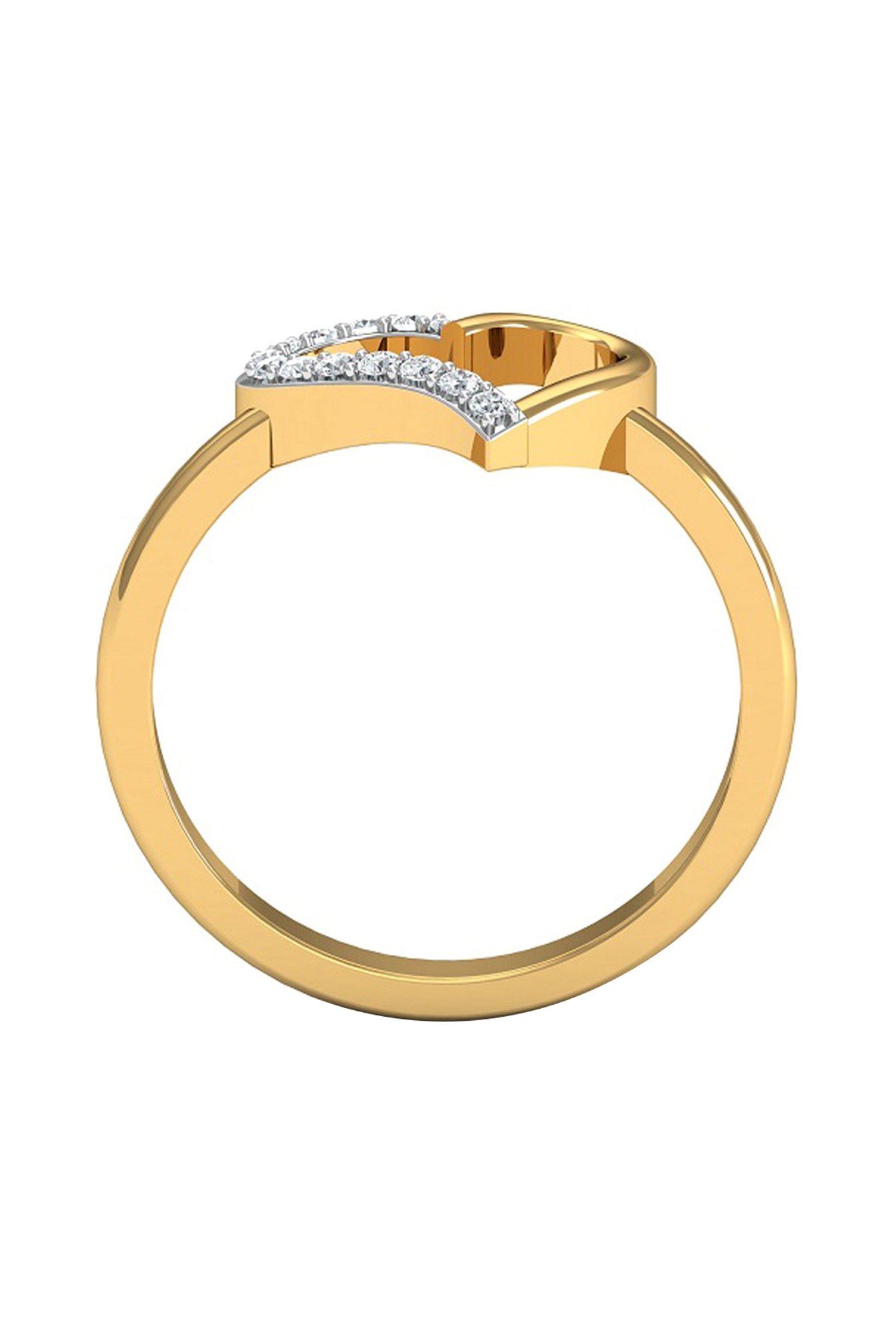 Sri Jagdamba Pearls Love Heart 18 kt Gold & Diamond Ring