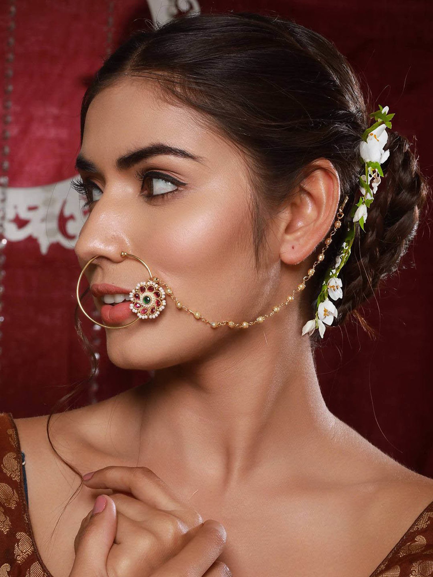 Teejh Aahna Silver Nose Ring