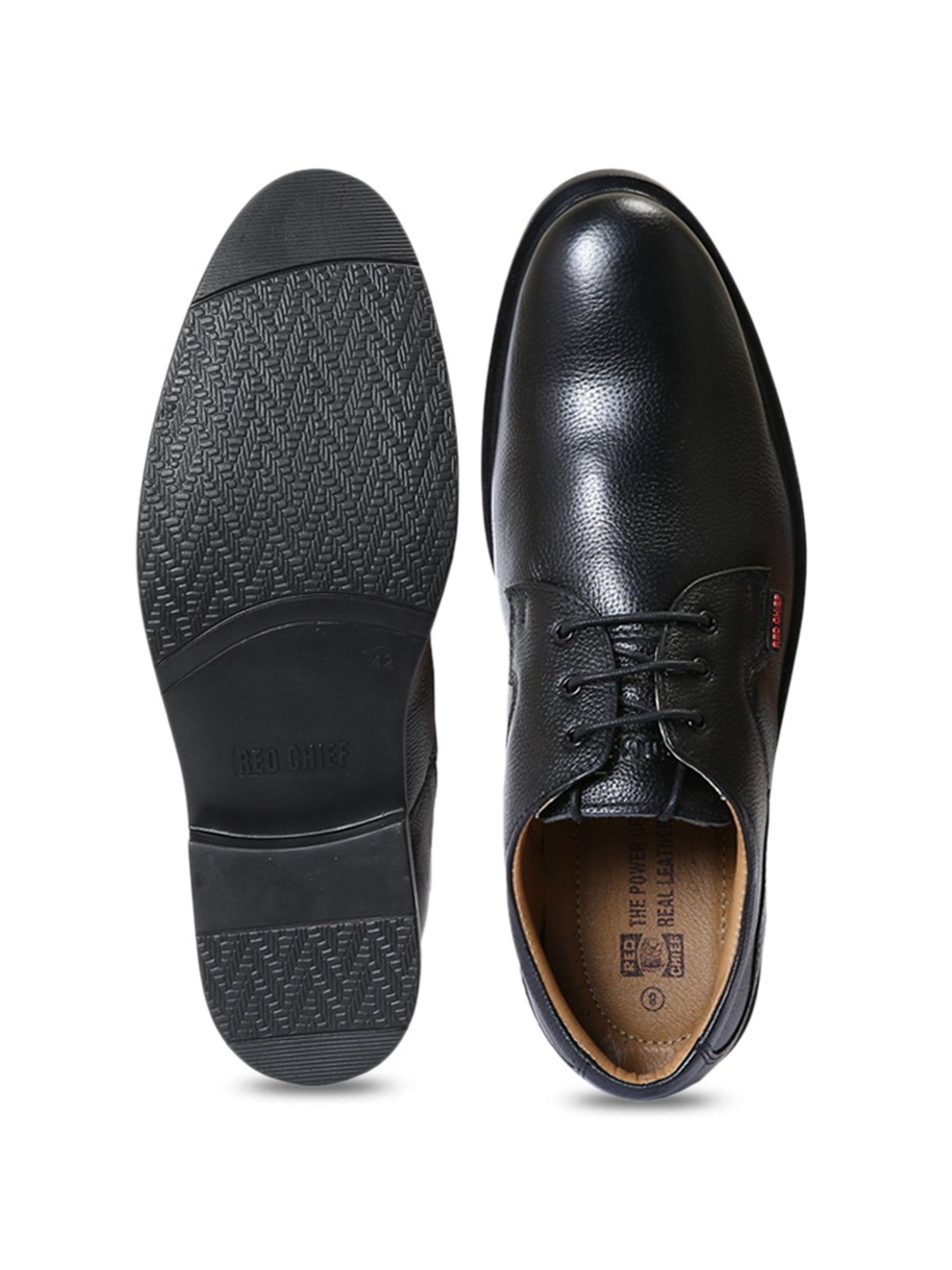 Red Chief Men's Black Derby Shoes