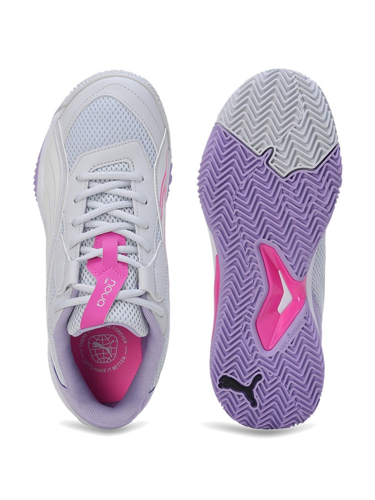 Puma Women's NOVA Grey Indoor Court Shoes