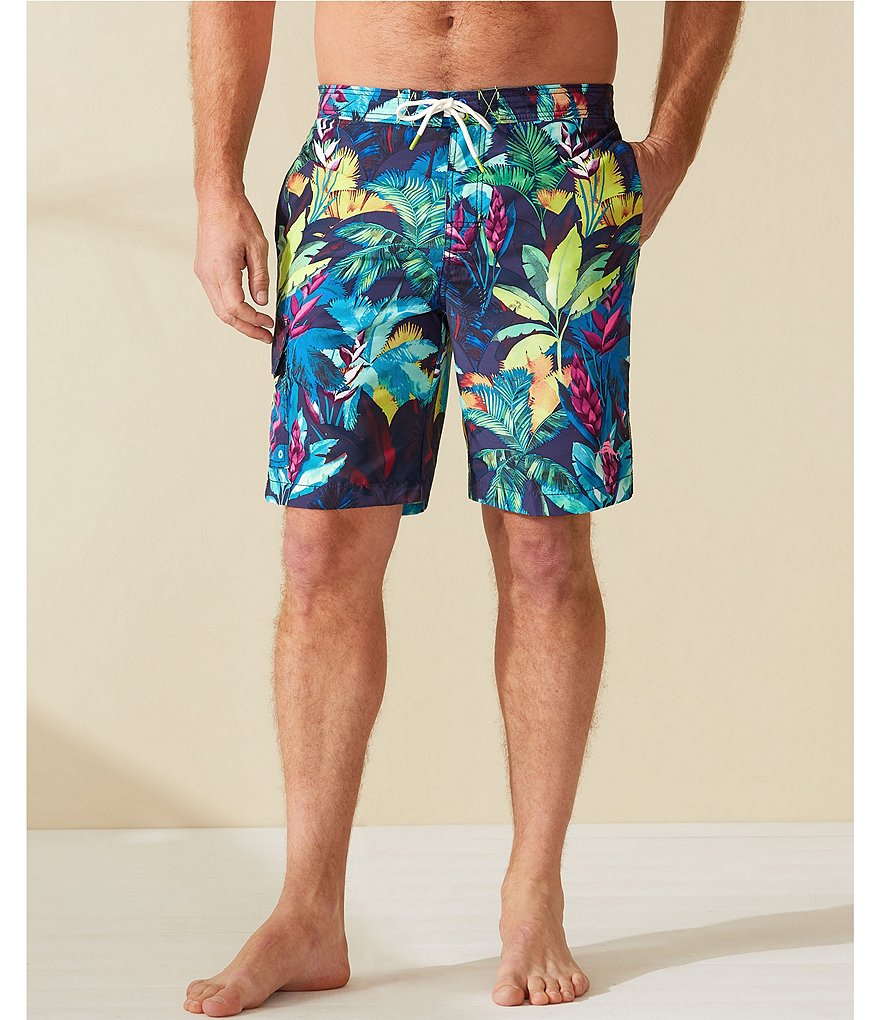 Tommy Bahama Baja Fuego Palms 9#double; Inseam Board Trunks