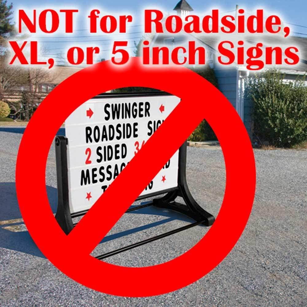 Sidewalk Sign Replacement Letter Set for White Signs, 4 Inch Letters Fit 24x36 Inch Sign Faces