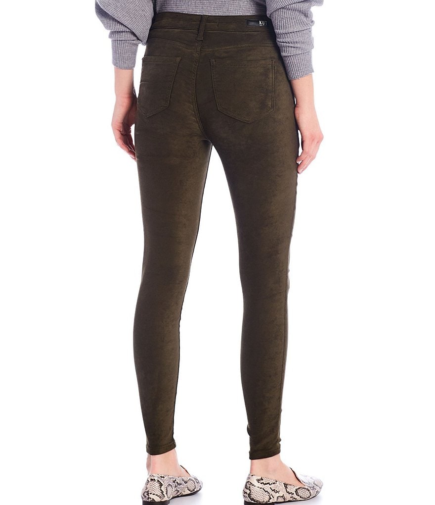 KUT from the Kloth Connie Faux Suede High Rise Skinny Ankle Jeans