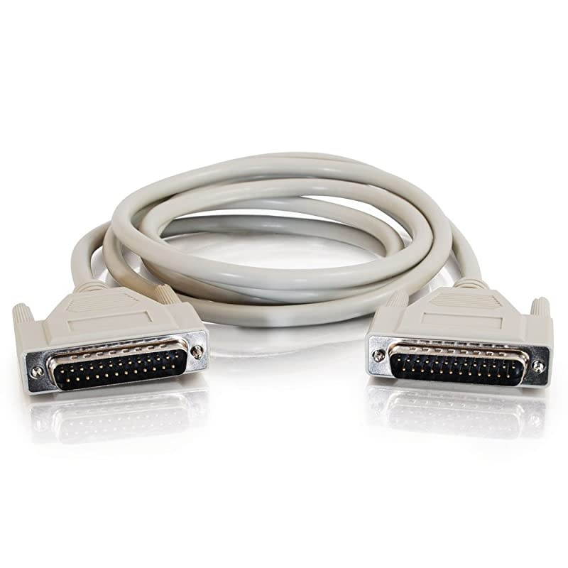 02665 DB25 MM Serial RS232 Cable Beige 6 Feet 182 Meters