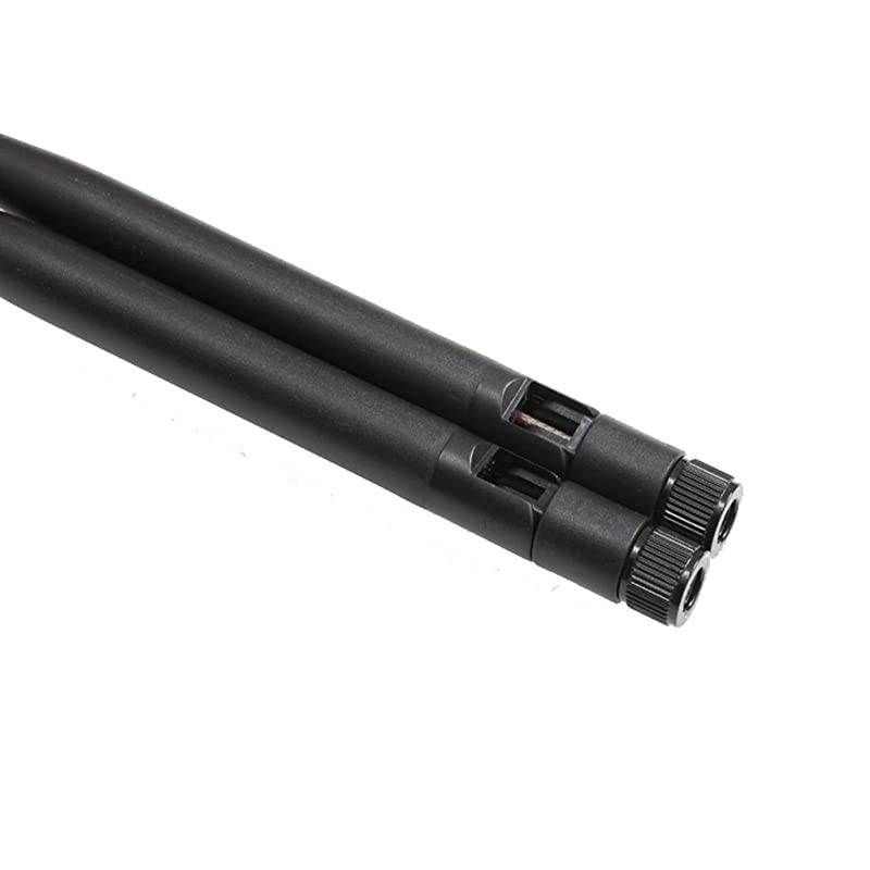 2 x 6dBi 24GHz 5GHz Dual Band WiFi RPSMA Antenna + 2 x 20cm UflIPEX Cable for Wireless Routers Mini PCIe Cards Network Extension Bulkhead Pigtail PCI WiFi WAN Repeater