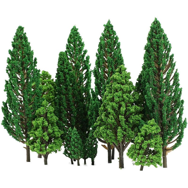 Bright Creations 22 Pieces Miniature Model Trees for Dioramas, Arts and Crafts (5 Sizes)