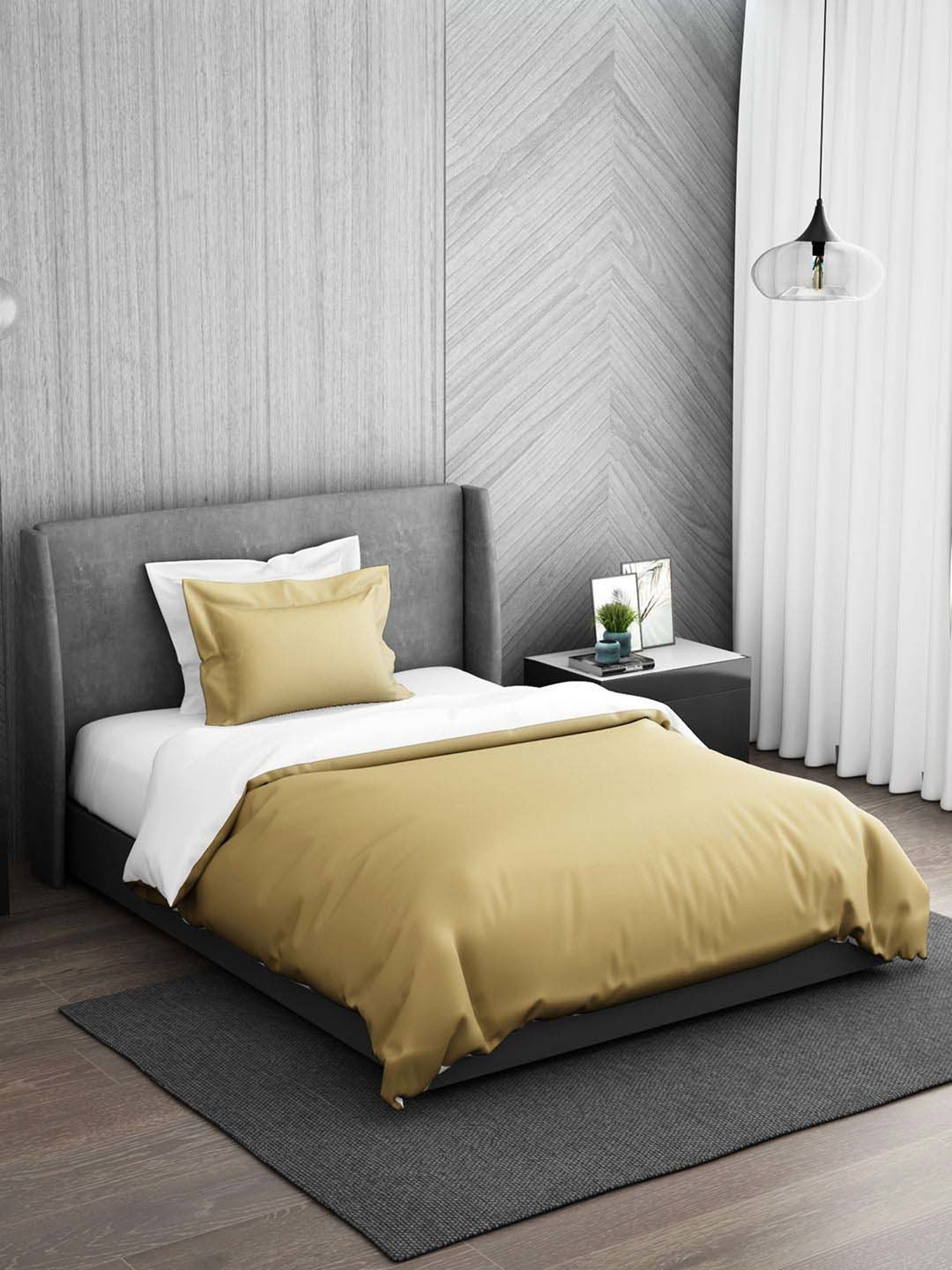 Spaces Hygro Golden Cotton 300 TC Single Duvet Cover