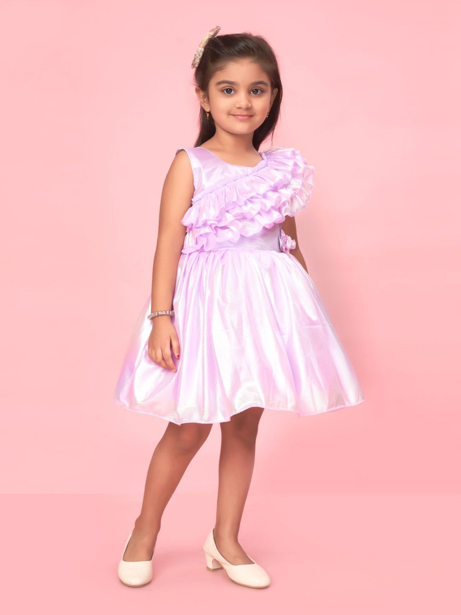 Aarika Kids Lilac Solid Frock
