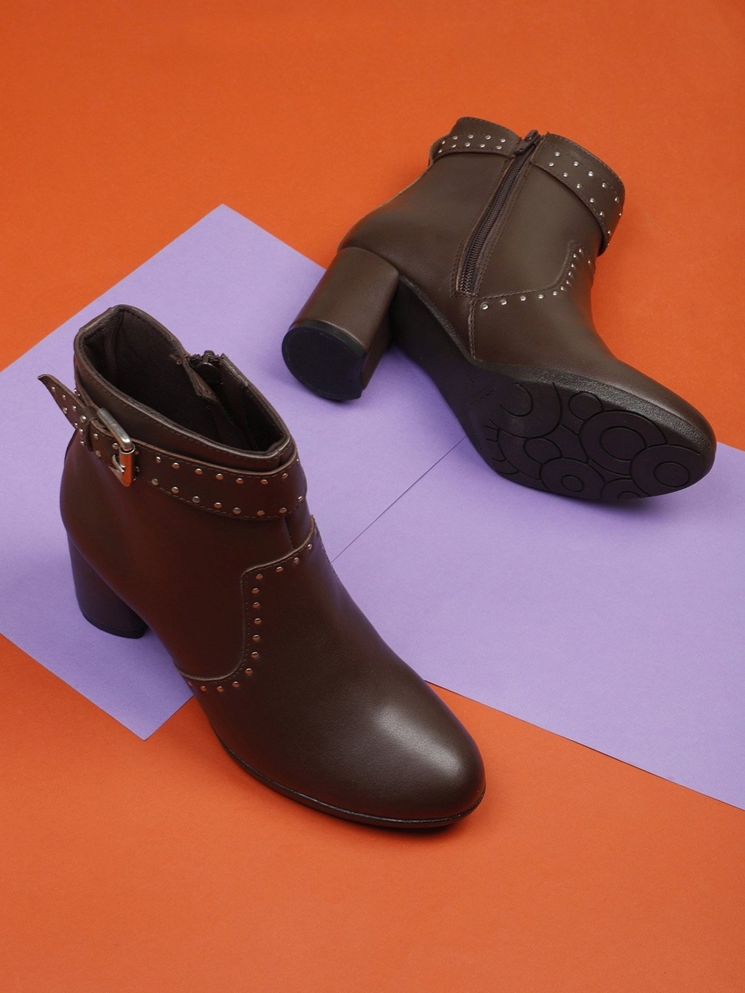 Elle Women's Brown Casual Booties