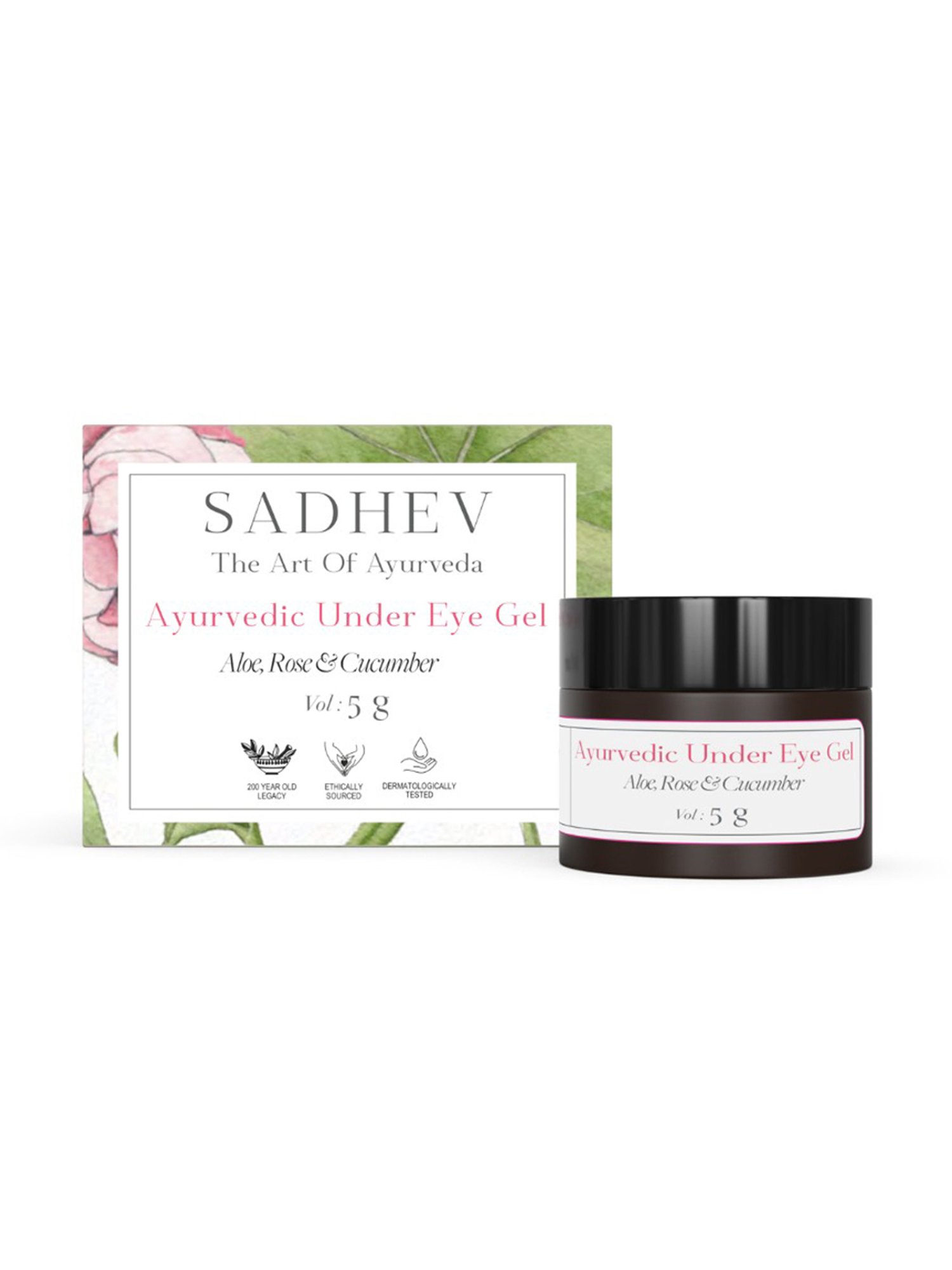 SADHEV Aloe, Rose & Cucumber Under Eye Gel - 5 gm