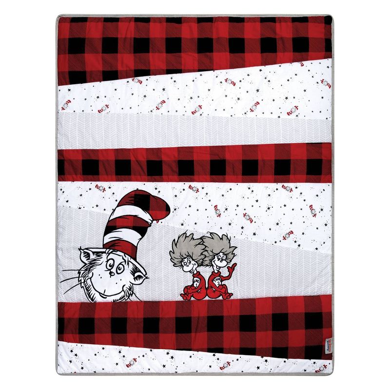 Dr. Seuss Lumberjack Cat in the Hat 5 Piece Crib Bedding Set