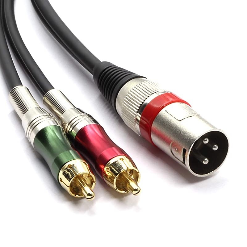 2Male to 2Male RCA Audio Cable 15Feet 10Pack