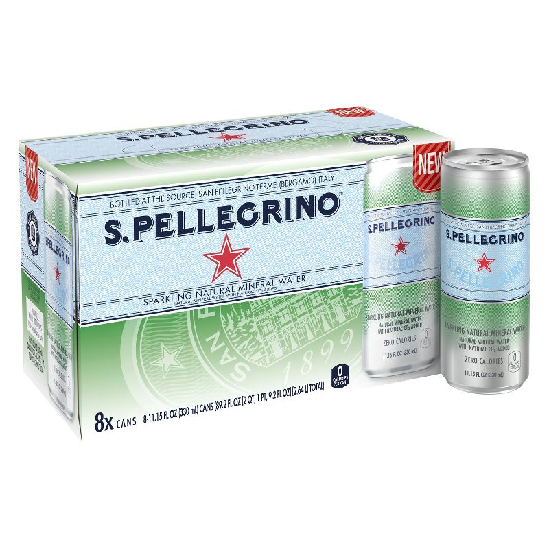 S.Pellegrino Sparkling Natural Mineral Water - 8pk/11.15 fl oz Cans