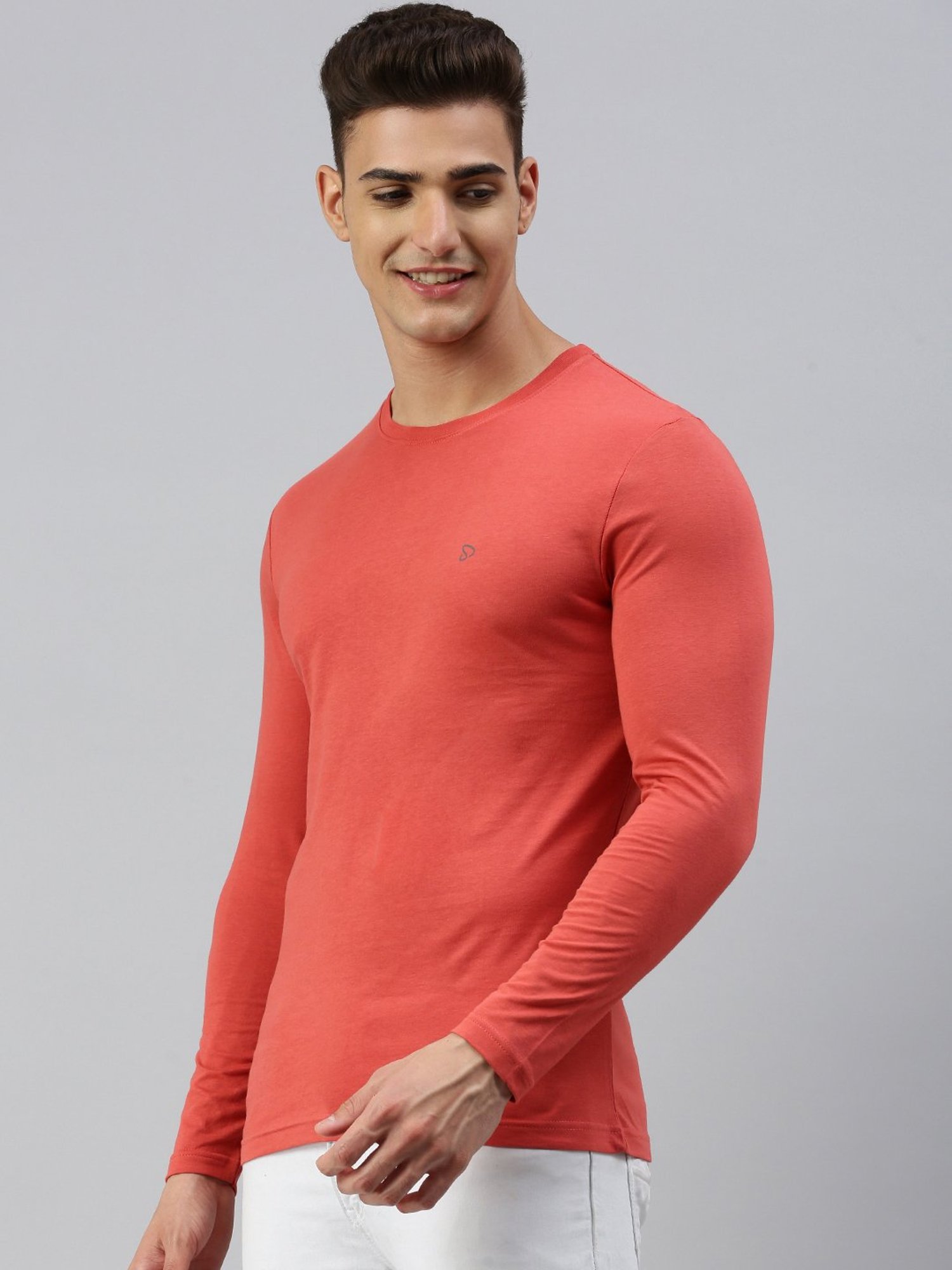 Sporto Coral Regular Fit Crew T-Shirt