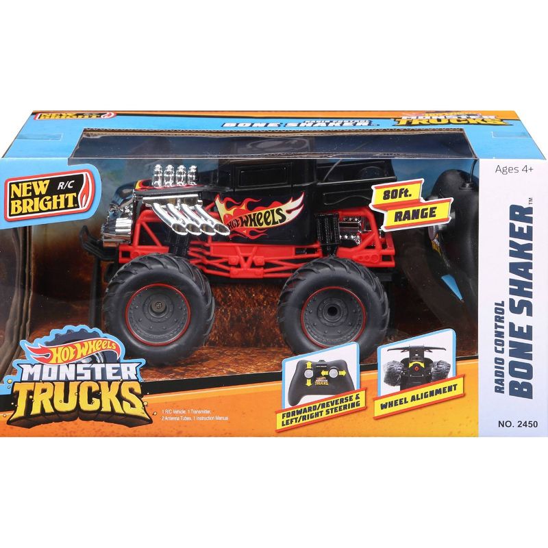 New Bright 1:24 R/C Hot Wheels Monster Truck Bone Shaker