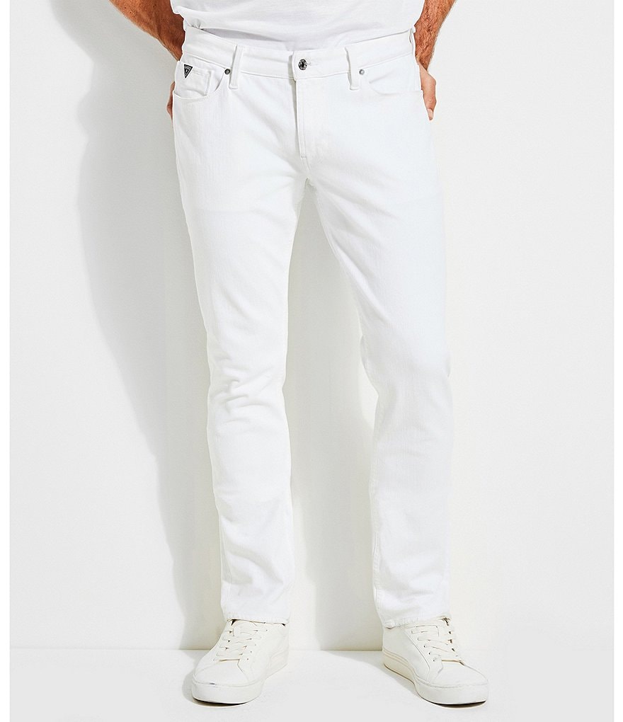 Guess Slim Tapered White Jeans