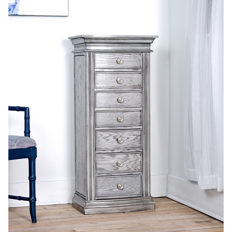 Landry Standing Jewelry Armoire Ceruse Gray - Hives & Honey