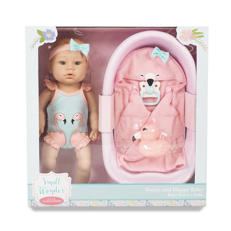 Madame Alexander 14" Small Wonders Sweet & Happy Baby Bath Set