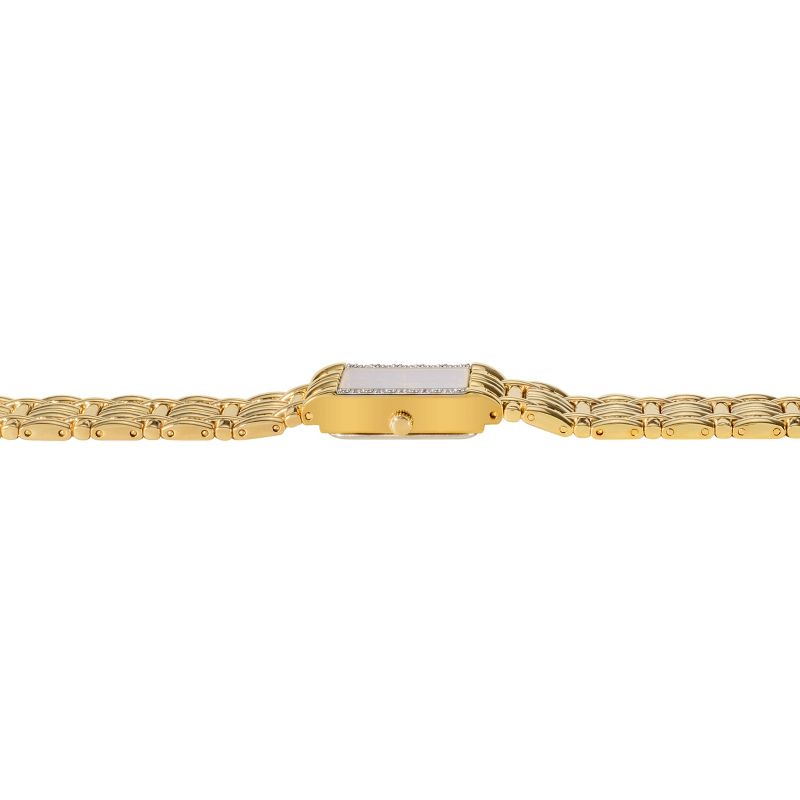 Women's eWatchfactory Our Lady of Guadalupe Square Diamond Bracelet Watch - Gold