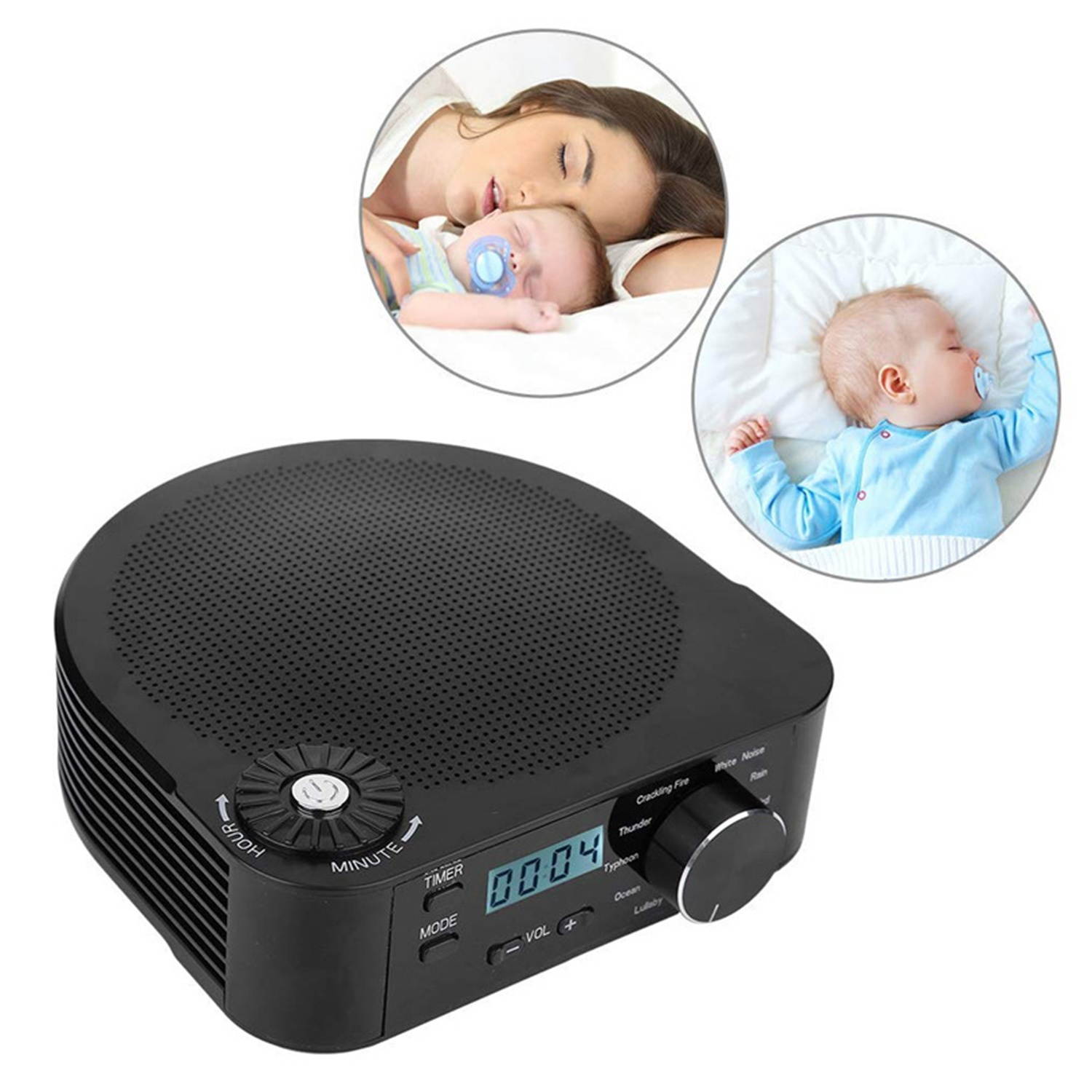 S1 Sleep Machine Sound+Sleep USB Charging Sleeping Timer Night Display Sound Technologies Soothing Sound Spa Relaxation Retro Therapy