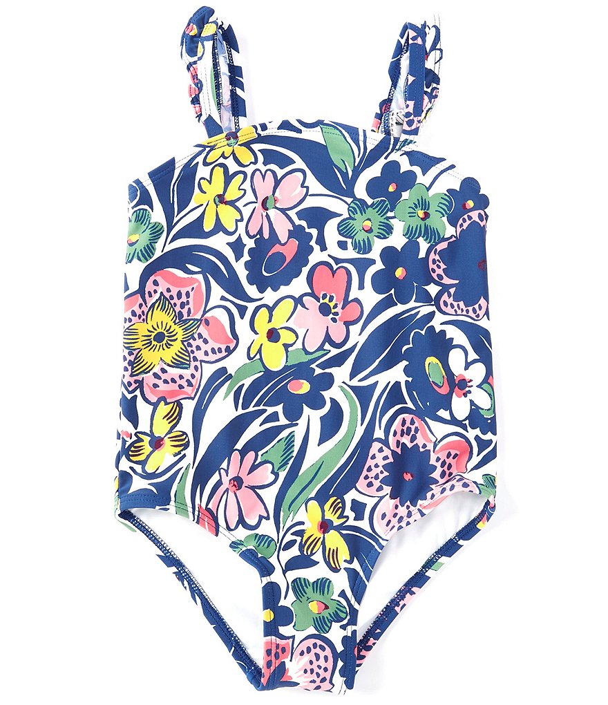 Starting Out Baby Girls 3-24 Months Ruffled Pineapple One-Piece Swimsuit