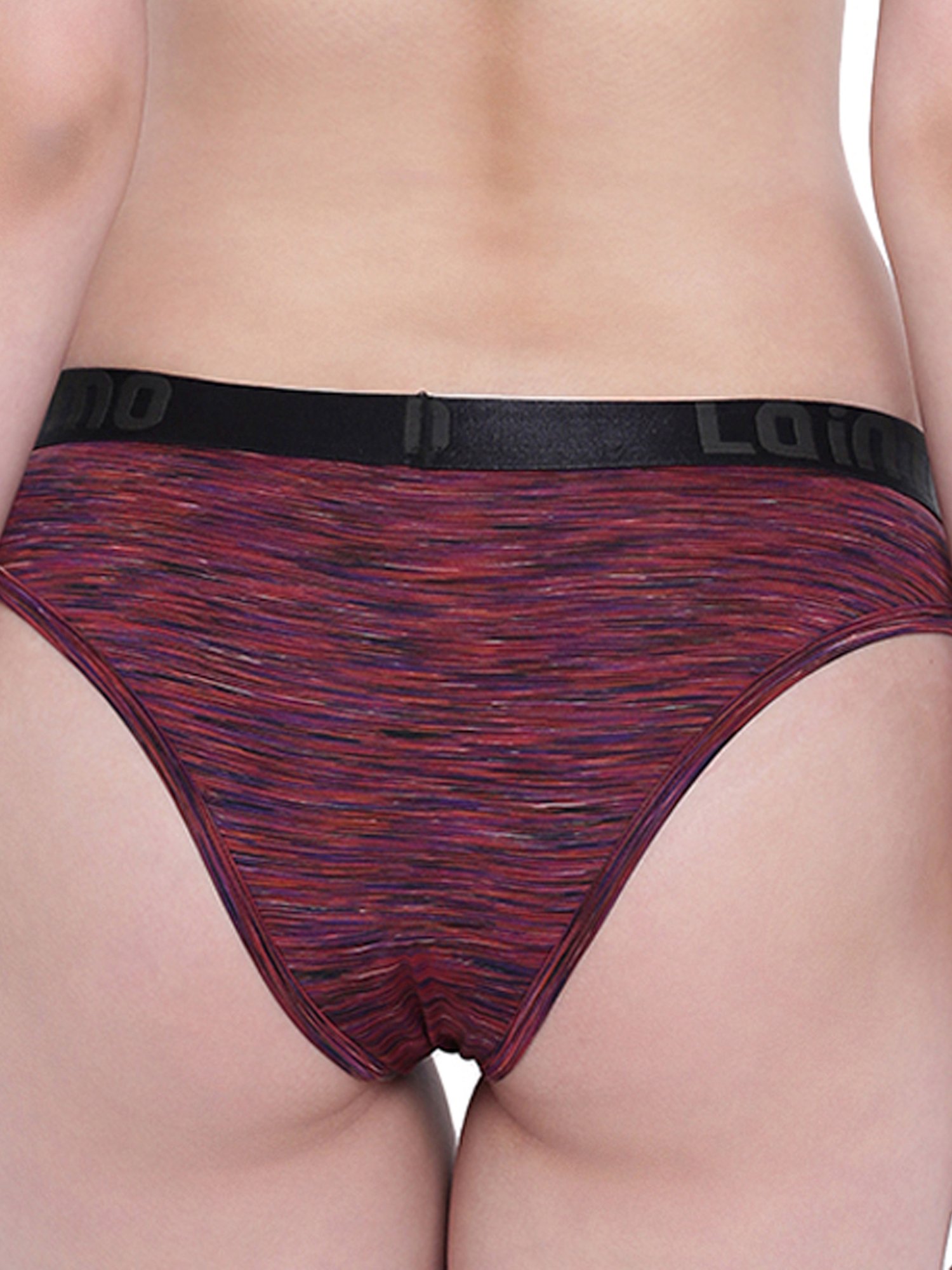 La Intimo Red Textured Bikini Panty