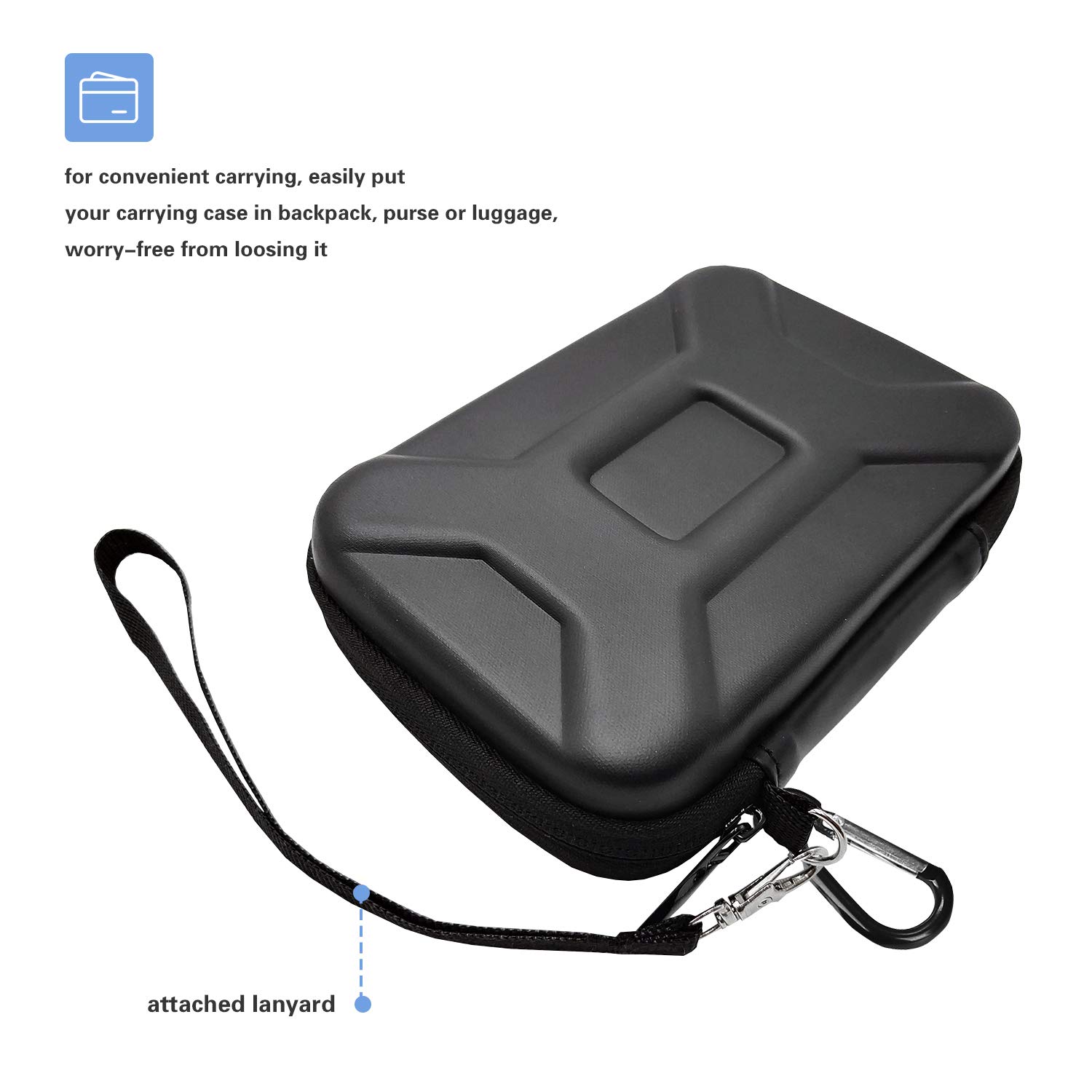 Procase Portable Hard Drive Case for Canvio Basics Western Digital WD Elements My Passport Seagate Portable Backup Plus Slim 1TB 2TB 3TB 4TB USB 3.0, 2.5&rdquo; Portable External Hard Drive Case -Black